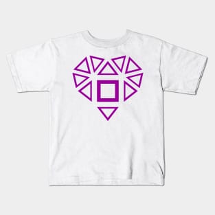 GMTRX purple f134 matrix heart Kids T-Shirt